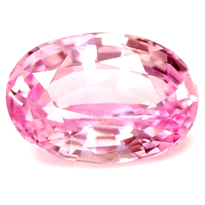 Sapphire Oval 0.80 carat Orange Pink Photo