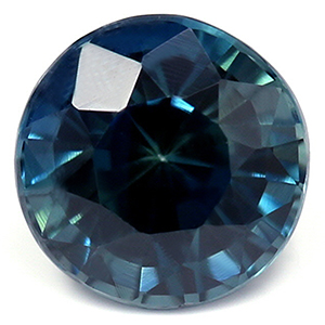 Sapphire Round 0.91 carat Blue Green Photo