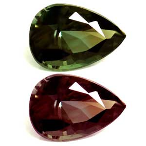 Alexandrite Pear 0.88 carat Green Photo