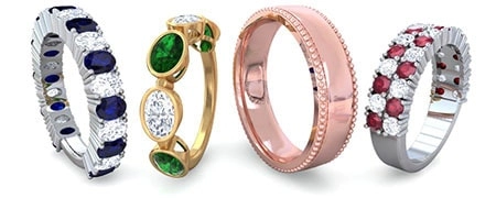 Buy Preset Solitaire Emerald Pendants Necklaces | GemsNY