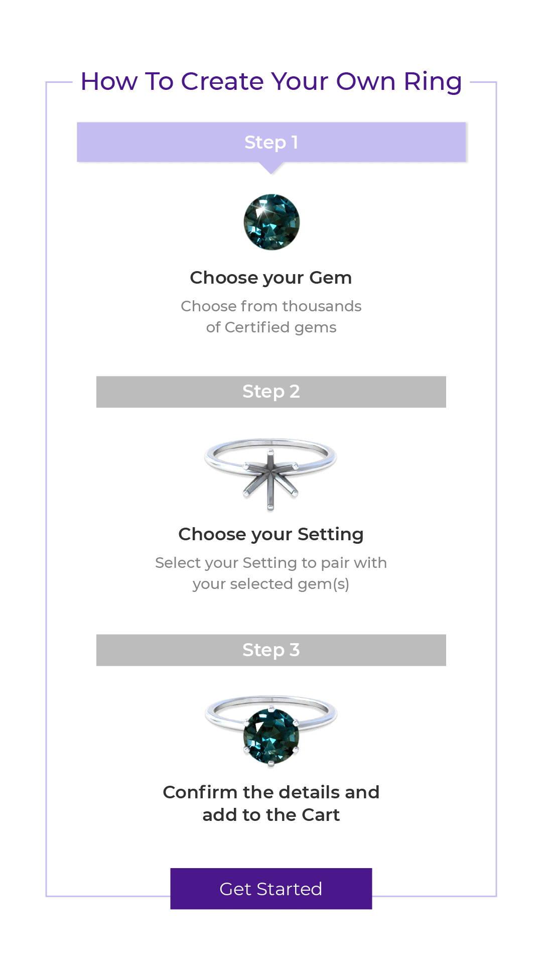 Make Your Own Two-Stone Alexandrite Ring Online | GemsNY