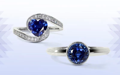 preset Sapphire Solitaire Rings