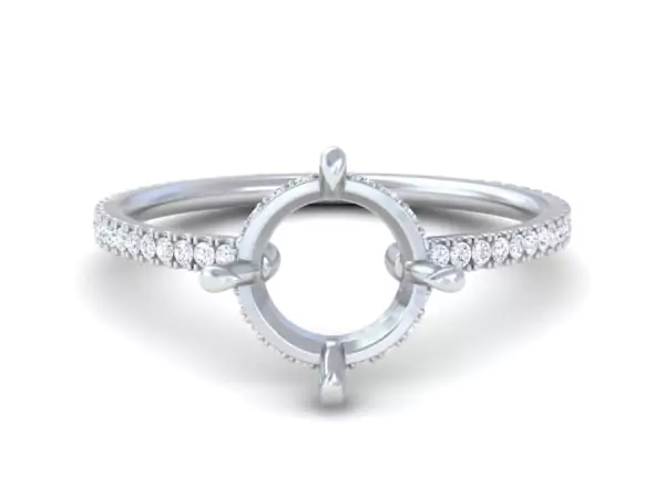 Petite Hidden Halo with Pave Diamonds Collection