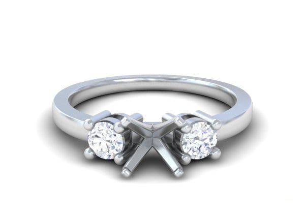 Classic Three Stone Diamond Rings - R10694DM
