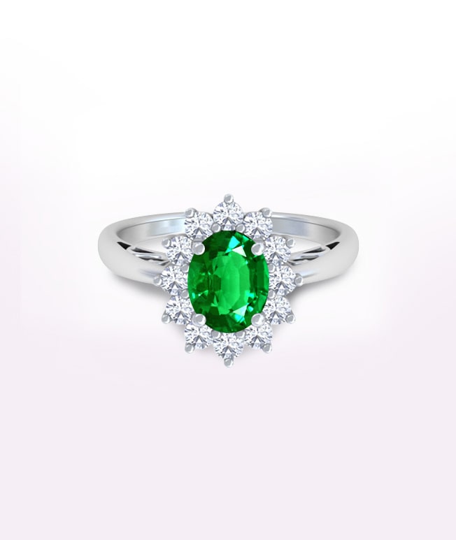 Emerald Princess Diana Rings