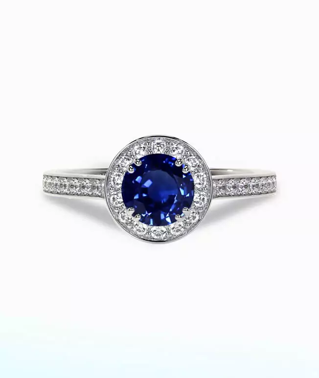 Gemstones Engagement Halo Rings