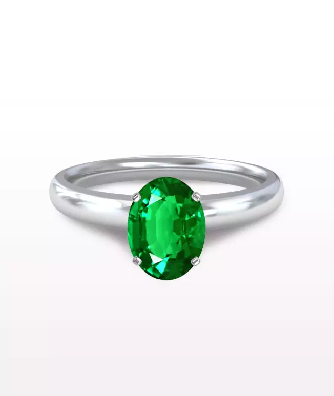 Emerald Traditional Solitaire Ring