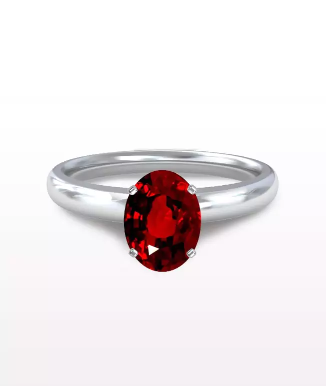 Ruby Traditional Solitaire Ring