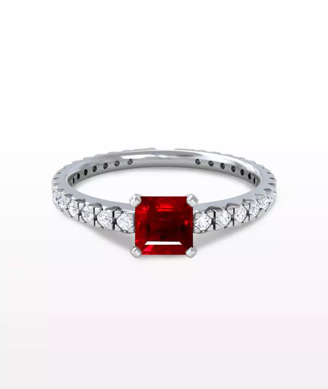 Ruby Classic Pave Rings