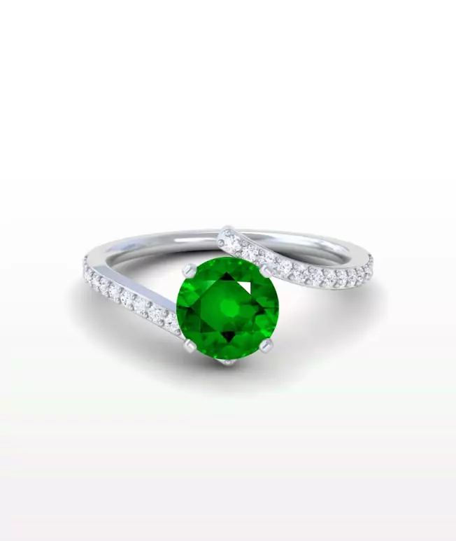 Emerald Bypass Rings