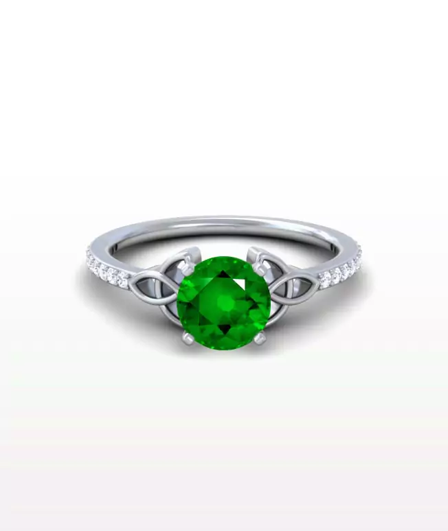 Emerald Celtic Rings
