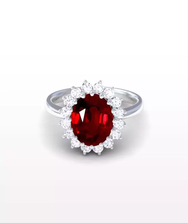 Ruby Princess Diana Replica Ring
