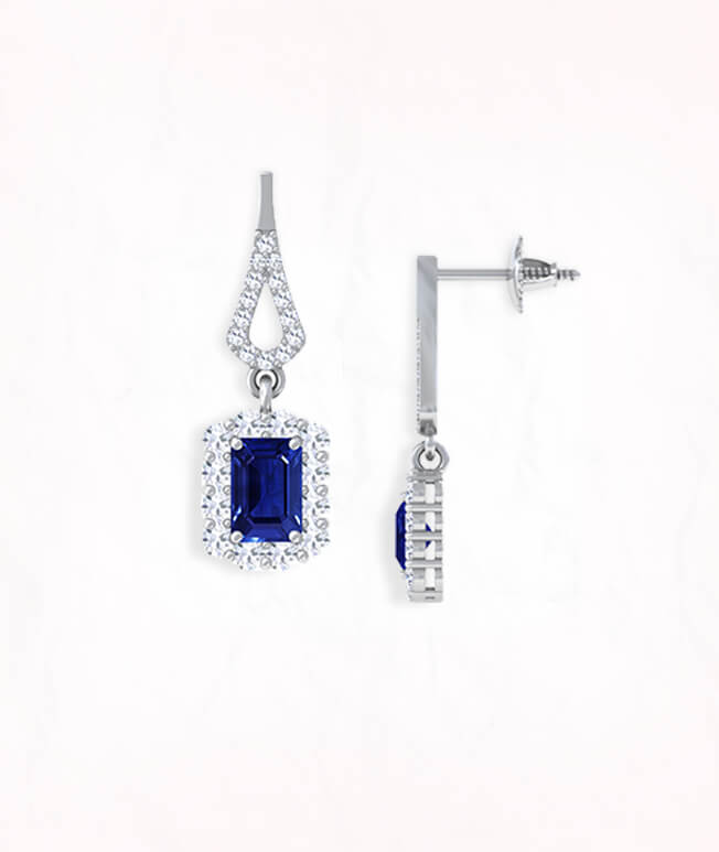 Shop Natural Sapphire Earrings Studs for Women | GemsNY
