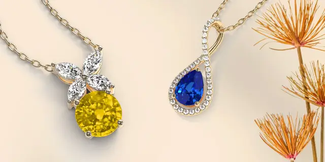 Shop Natural Sapphire Pendants Necklaces Online | GemsNY