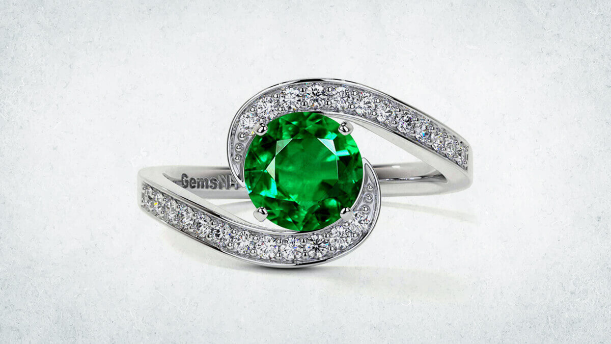 Colette Emerald: Unique Natural Emerald Ring | Ken & Dana Design