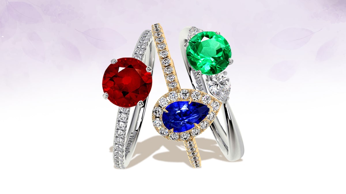 Colorful Precious Gemstone & Diamond Rings: Sapphire, Ruby, and Emerald –  Raymond Lee Jewelers