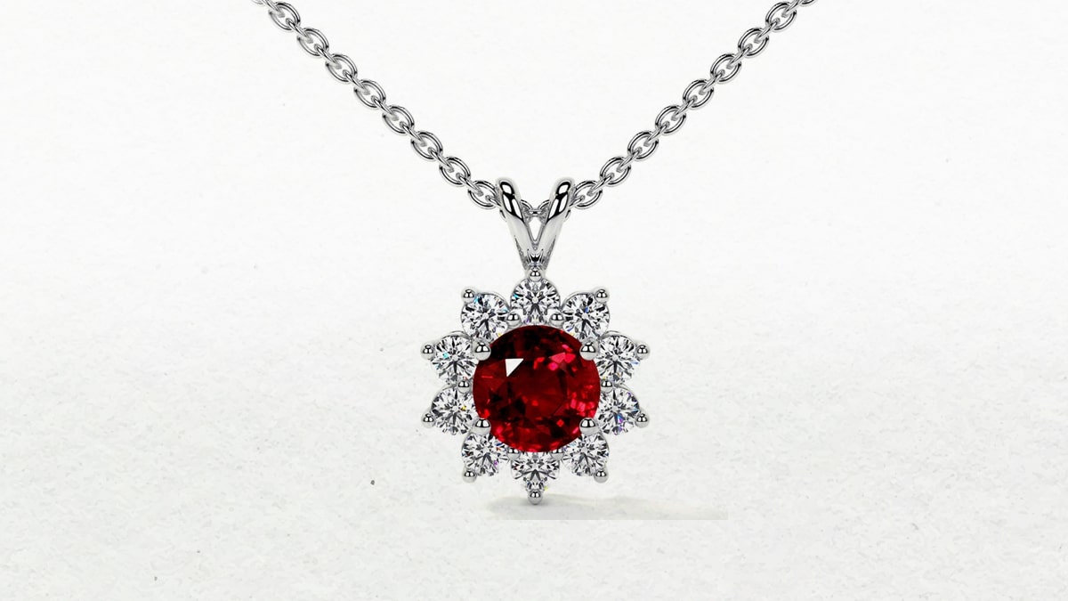 Glamorous ruby necklace -