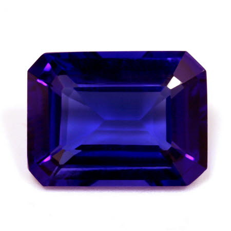 GIA 7.76 cts. Emerald Cut Tanzanite AAAA Quality GemsNY
