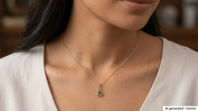 Emerald Solitaire Pendant