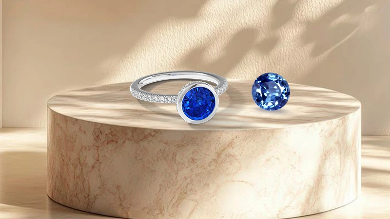 Round-shaped Sapphire Engagement Ring Round-shaped Sapphire Ring
