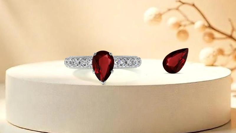 Pear-shaped Ruby Engagement Ring Pear-shaped Ruby