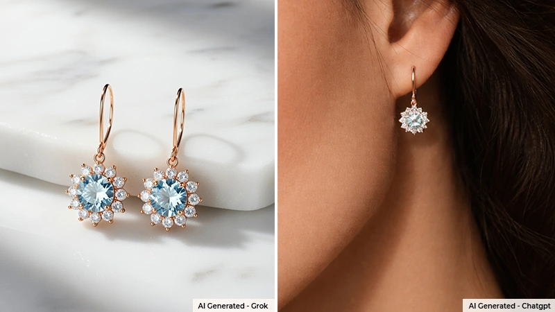 Round-Shaped Paraiba Tourmaline Earrings