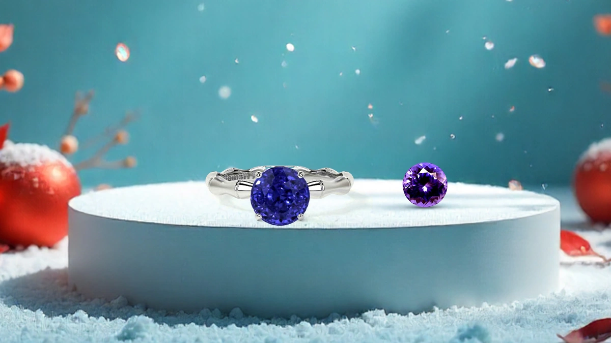 Tanzanite and diamond ring