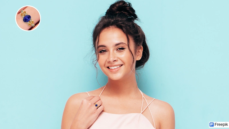 Vintage tanzanite and diamond rings