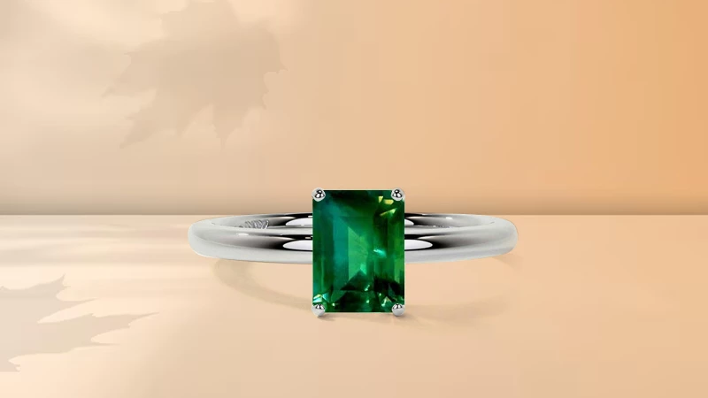 Alexandrite solitaire ring for June Birthdays