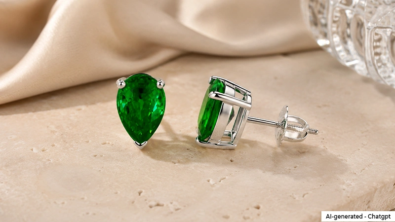 Pear Emerald Earrings