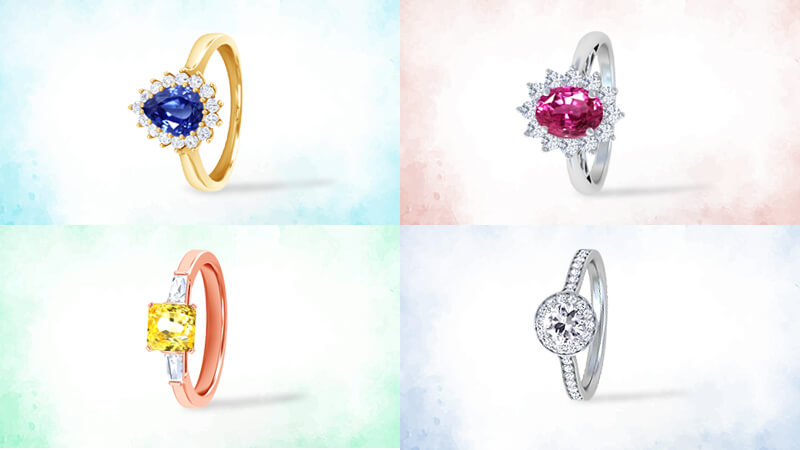 sapphire rings in many colors
