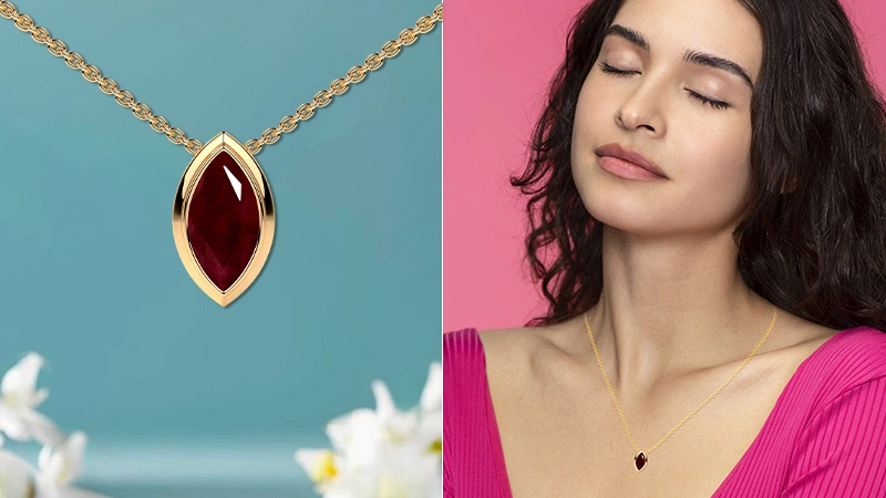 Marquise Solitaire Bezel Pendant