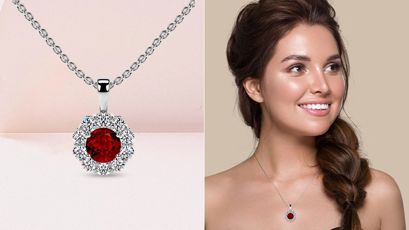 Round Halo Pendant