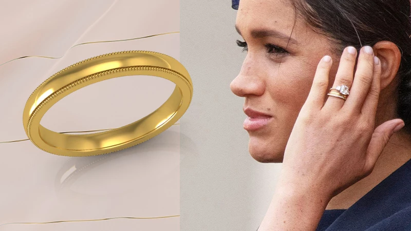 Wedding band & Meghan Markle's engagement ring