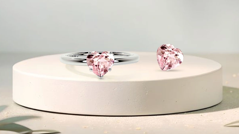 Heart-shaped morganite Engagement ring
