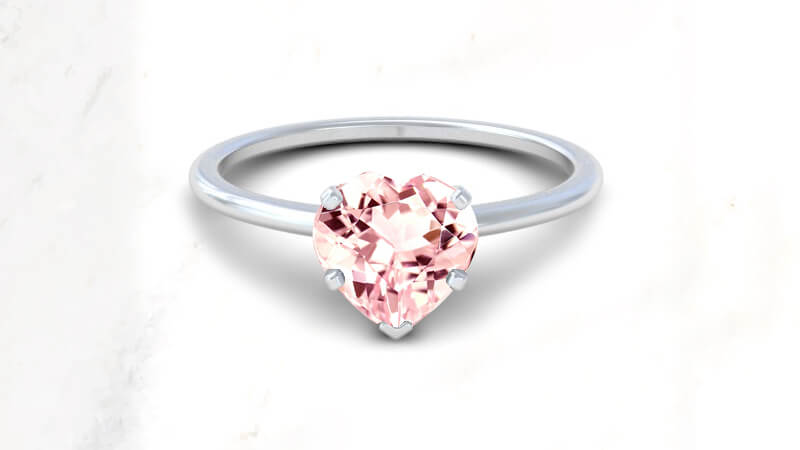 Heart-shaped morganite Engagement ring