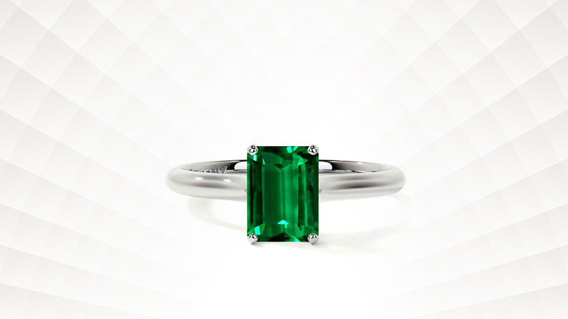 Emerald-cut Emerald Ring