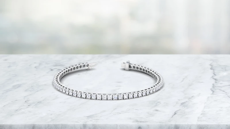 Round Prong Set Diamond Bracelet