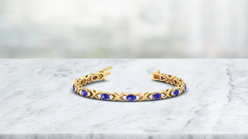 Gemstone Jewelry - Tanzanite Oval Bracelet