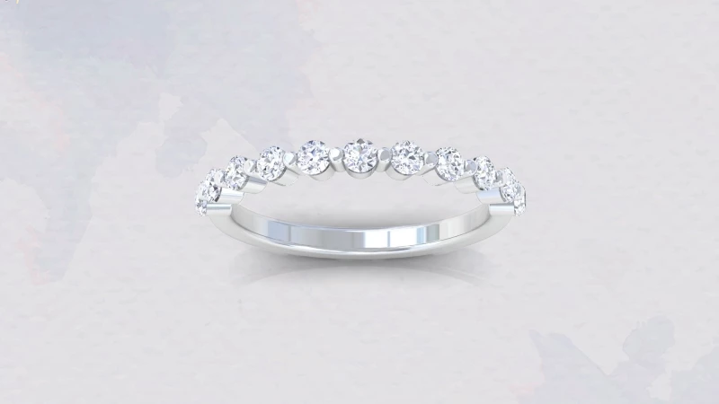 Diamond Round Prong Band