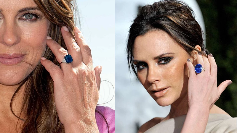 Elizebeth Hurley and Victoria Beckham