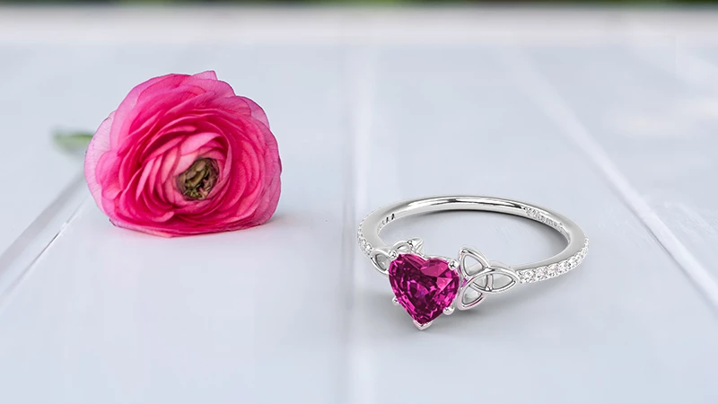 pink sapphire ring