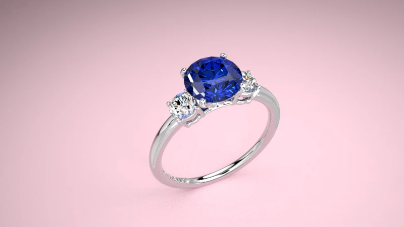 Classic Three-Stone Sapphire Promise Ring