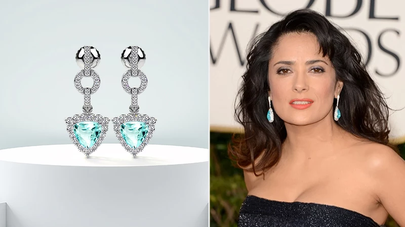 Trillion-Shaped Paraiba Tourmaline Earrings