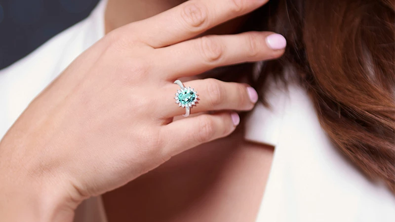 Cushion-cut Halo Ring