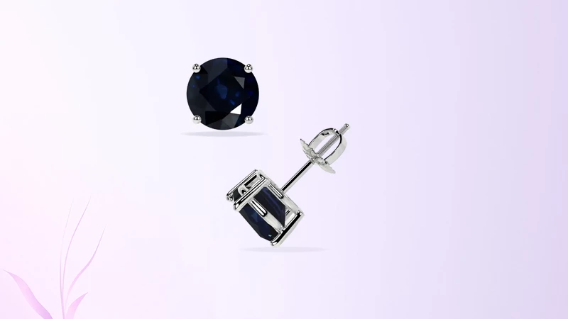 Blue Sapphire Stud Earrings Jewelry Gifts