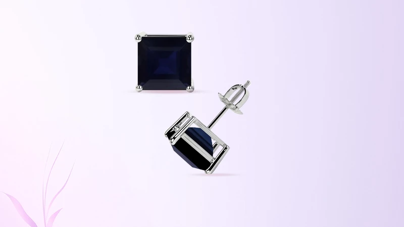 Blue Sapphire Stud Earrings Jewelry gifts