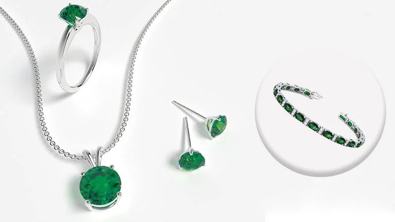 emerald jewelry pieces