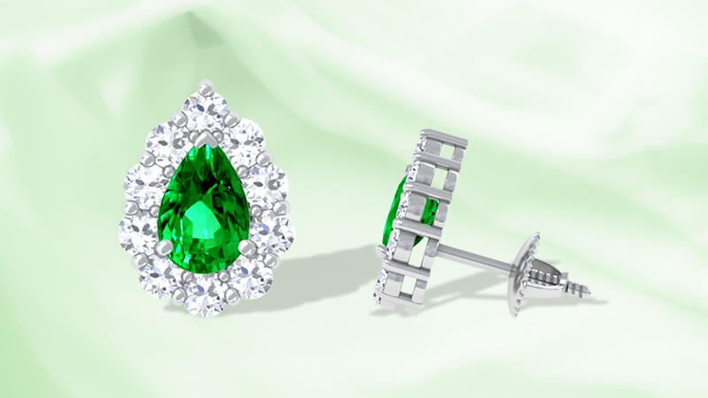 emerald earring