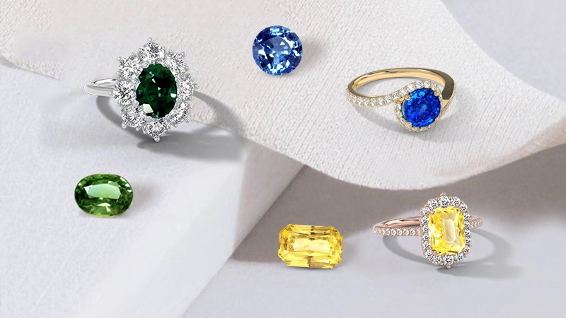 sapphire ring with the Halo Setting